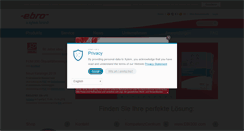 Desktop Screenshot of ebro.com